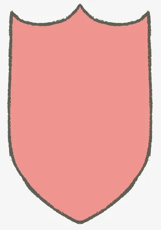 粉红色盾牌免抠