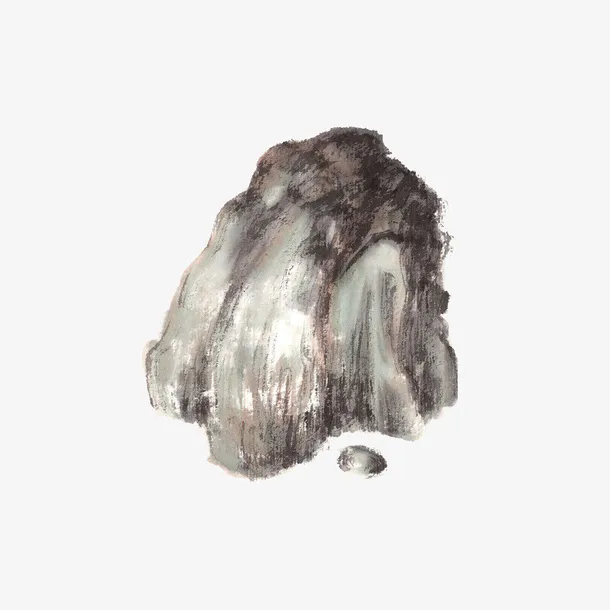 中国风水墨画线描免抠