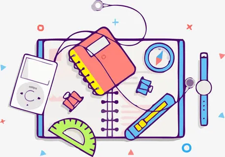 矢量书本学习工具免抠