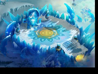 漫画卡通雪花场景免抠