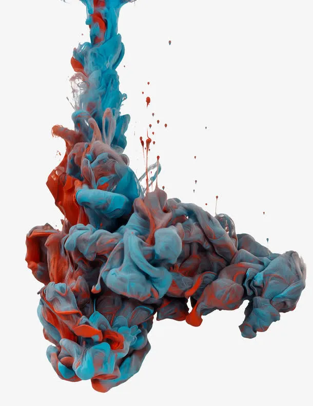 矢量红蓝染料免抠