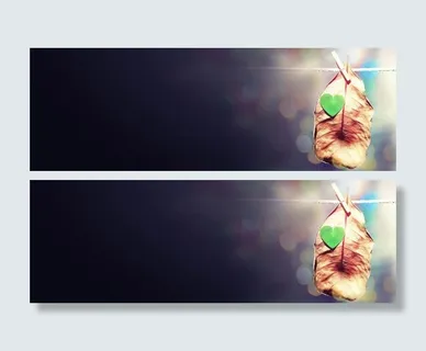 唯美树叶背景banner设计