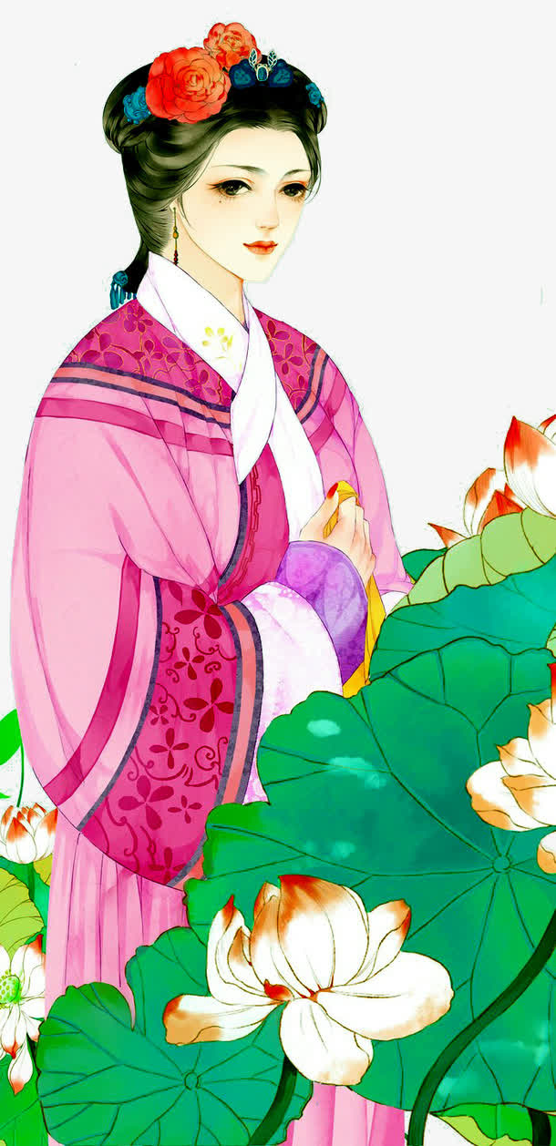 清朝美女免抠