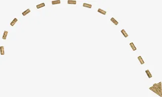 棕色虚线曲线箭头免抠