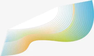 渐变彩色曲线图免抠