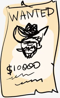 通缉令png矢量素材免抠