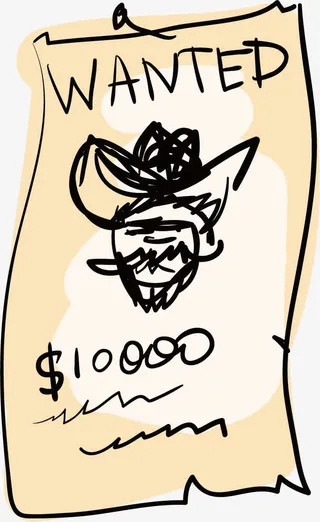 通缉令png矢量素材免抠