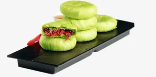 抹茶玫瑰鲜花饼免抠