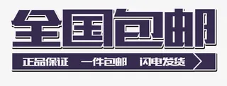 全国包邮闪电发货艺术字免抠