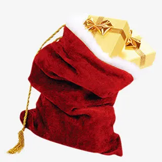 浪漫礼物袋装饰元素免抠