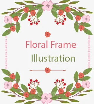 花朵边框插图免抠