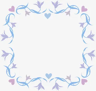 紫色梦幻花藤免抠