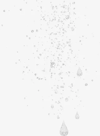 透明水滴素材艺术字体免抠