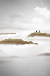 灰色中国风H5背景高清 灰色中国风H5背景高清