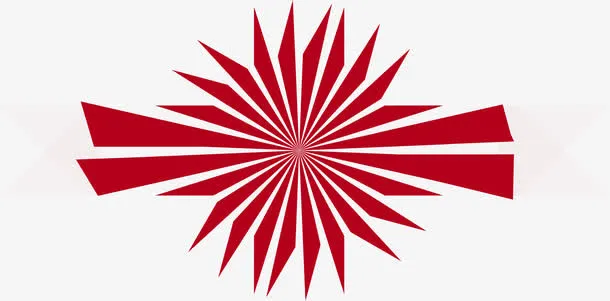 红色光效卡通花型造型免抠
