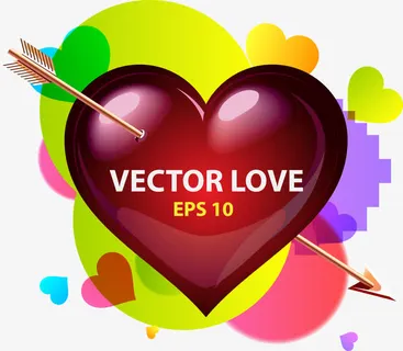 红色3D一箭穿心矢量图免抠