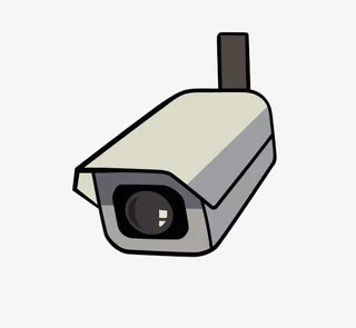 卡通手绘方形监控器免抠