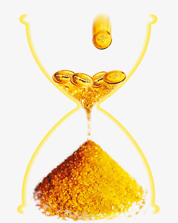 黄金沙漏免抠