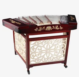 复古风中式乐器扬琴免抠