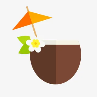 多种异国水果饮料矢量图免抠