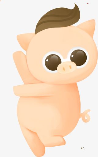 C4D做运动的猪 新年装饰免抠