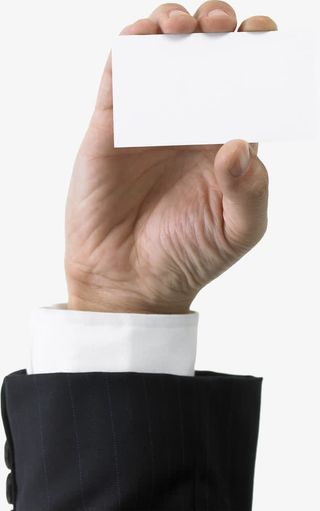 手拿名片的手臂免抠