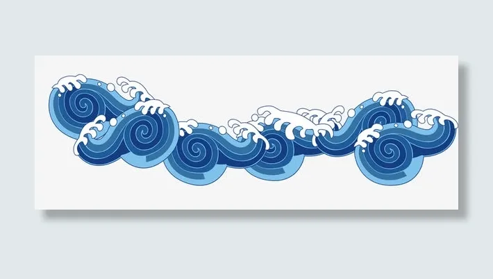 蓝色海浪免抠