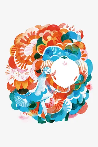 矢量彩色简约插画免抠