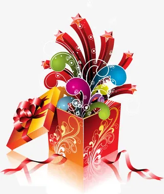 矢量节日礼物盒素材免抠