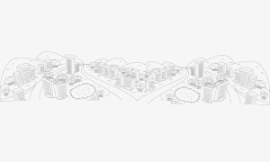 手绘线性城市背景底纹