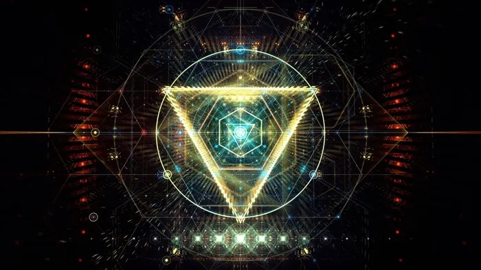 科技简约几何光效背景高清
