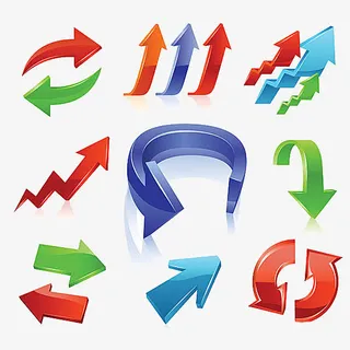 创意彩色箭头免抠