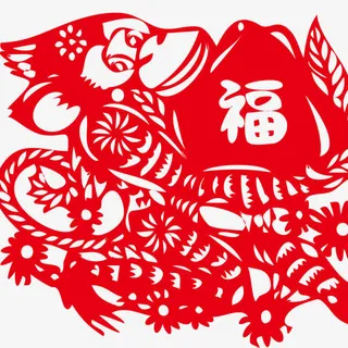 猴年剪纸免抠