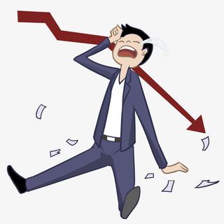 下跌的数据和哭泣的人免抠