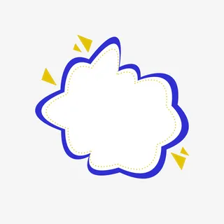 卡通白云边框对话框免抠 卡通白云边框对话框免抠