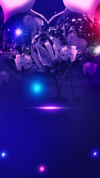 梦幻炫彩花朵H5背景高清