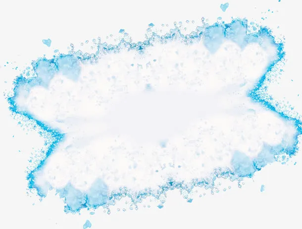 蓝色爆破水纹免抠