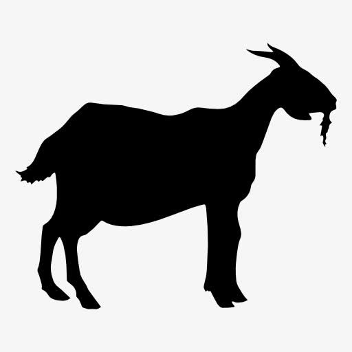山羊剪影免抠