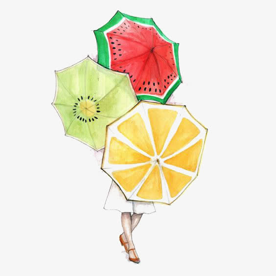 水果雨伞免抠
