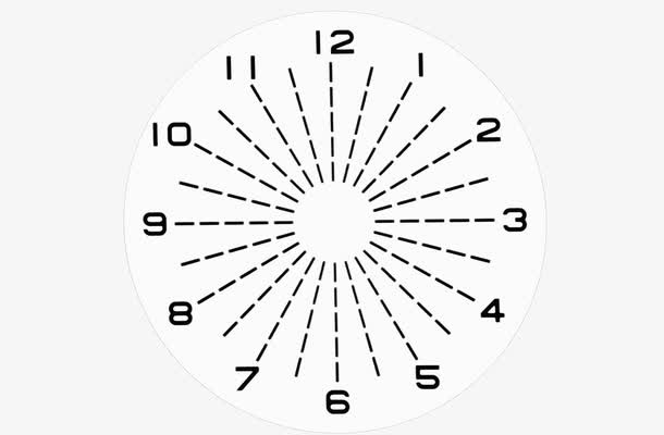 手绘黑色虚线数字刻度免抠