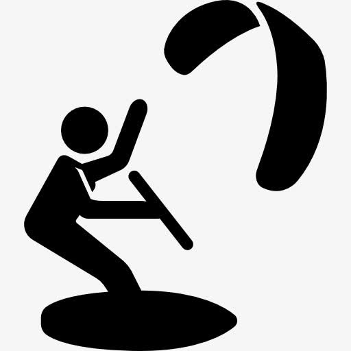 风筝冲浪图标免抠
