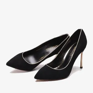 磨砂黑高跟鞋免抠