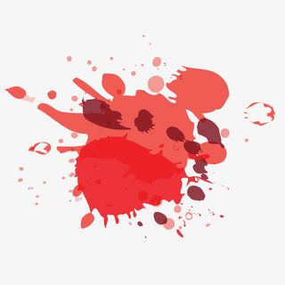 墨点渐变红色矢量免抠