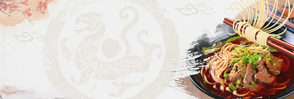 浅色家乡特色牛肉面美食促销banner高清