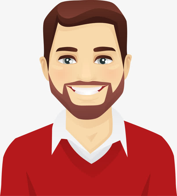 红色卡通男人免抠