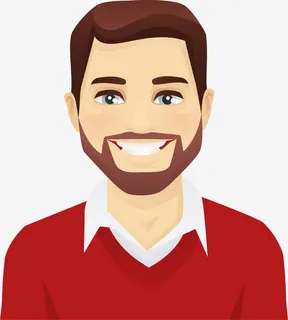 红色卡通男人免抠