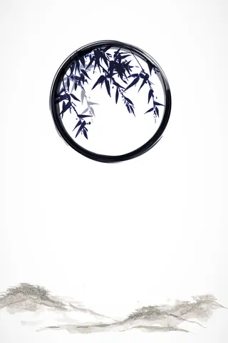 矢量古风水墨风景背景高清