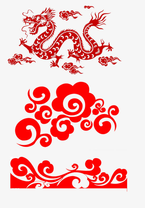 中国风花纹免抠