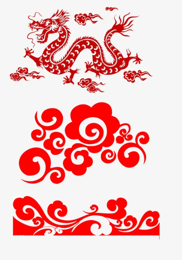 中国风花纹免抠