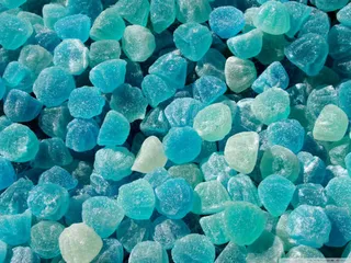 蓝色果冻糖果背景素材